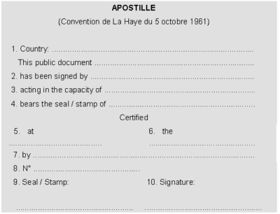 Apostille document