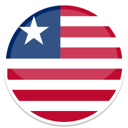 Flag of Liberien mit roten und weißen Streifen und einem blauen Feld mit einem weißen Stern.
