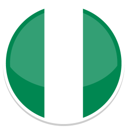 Flag of Nigeria mit vertikalen grünen und weißen Streifen.