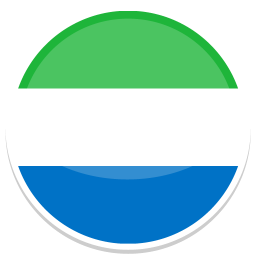 Rundes Emblem in Grün, Weiß und Blau mit horizontalen Streifen.
