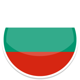 Flagge von Bulgarien mit horizontalen Streifen in Grün, Rot und Weiß.