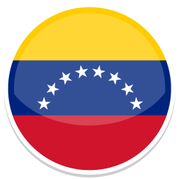 Flagge von Venezuela mit den Farben Gelb, Blau und Rot sowie weißen Sternen.