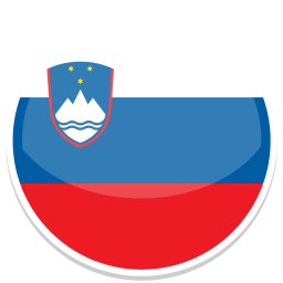 Flag of Slovenia, featuring blue, white, and red horizontal stripes with a coat of arms.