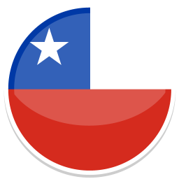 Flag of Chile, bestehend aus blauem, weißem und rotem Abschnitt mit einem weißen Stern.