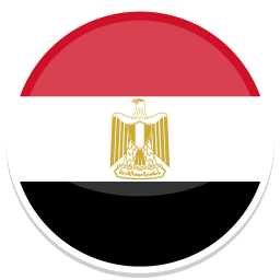 Flagge von Ägypten mit rotem, weißem und schwarzem Streifen sowie dem nationalen Wappen.